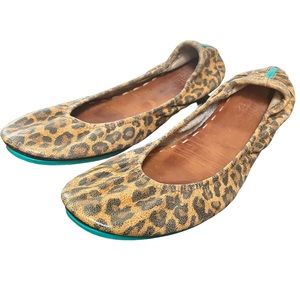 Tieks Leopard Flats Size 11 Animal Print Brown Black Neutral Slip On